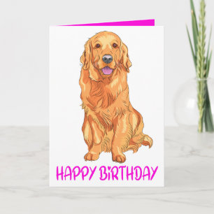Schattige puppy hond Gouden Retriever Gefeliciteer Kaart