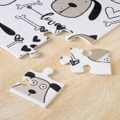 Schattige puppy hond legpuzzel (Zijkant)