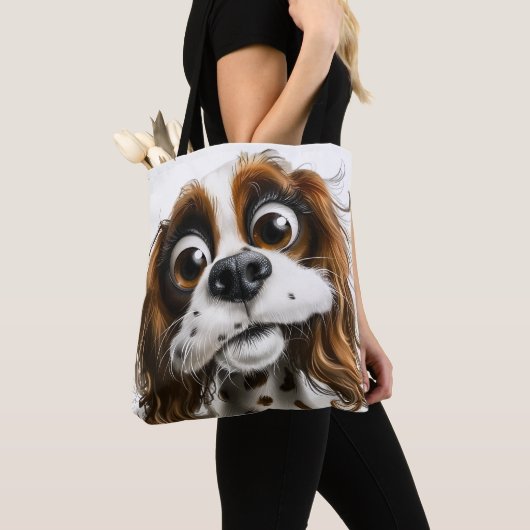 schattige puppy hond tote bag (Dichtbij)