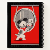 schattige puppy in de spiegel notitieboek (Achterkant)