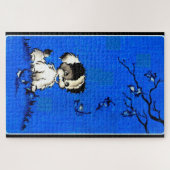 schattige puppy in het najaar legpuzzel (Horizontaal)