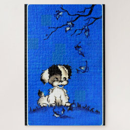 schattige puppy in het najaar legpuzzel