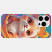 Schattige puppy in kleurrijke werveling Case-Mate iPhone case (Achterkant (horizontaal))