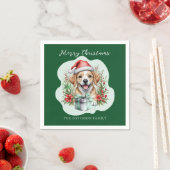 Schattige Puppy Kerst Servet (Insitu)