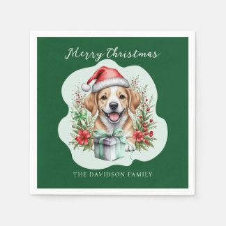 Schattige Puppy Kerst  Servet