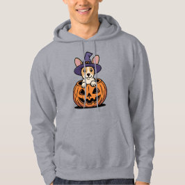 schattige puppy klaar voor trick or treaten hoodie