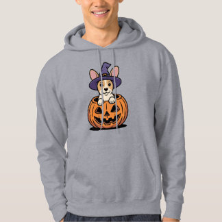 schattige puppy klaar voor trick or treaten hoodie