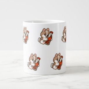 Schattige Puppy Knuffelt Cola Fles Grote Koffiekop