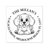 Schattige puppy lover thema  zelfinktende stempel (Design)