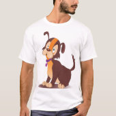 Schattige Puppy Mannen T-Shirt (Voorkant)