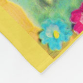 schattige puppy met bloemmandje fleece deken (Hoek)