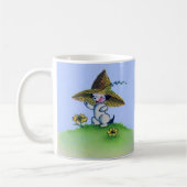 schattige puppy met groot pet koffiemok (Links)