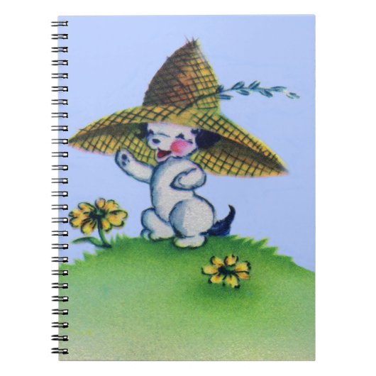 schattige puppy met groot pet notitieboek (Voorkant)