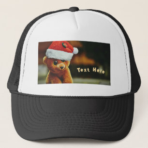 Schattige Puppy met Kerstmuts met Eigen Tekst Trucker Pet