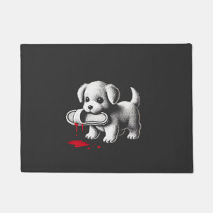 Schattige Puppy met Pantoffel Shirt Donkere Humor  Deurmat