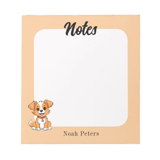 Schattige Puppy Notitieblok (Voorkant)