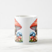 Schattige puppy onder paddenstoelenparaplu koffiemok (Center)