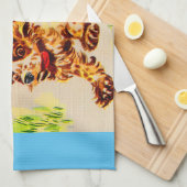 schattige puppy onderweg theedoek (Quarter Fold)