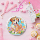 Schattige Puppy Papier Bord (Feest)