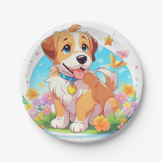Schattige Puppy Papier Bord (Voorkant)