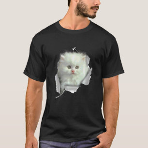 Schattige Puppy Perzische Kat Gezicht Perzische Ka T-shirt