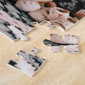 Schattige puppy pluche zwangerschapsaankondiging legpuzzel (Zijkant)