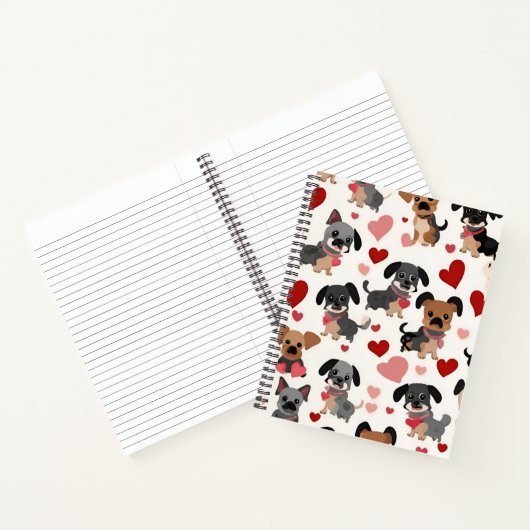 Schattige puppy print Notitieboek (Binnen)