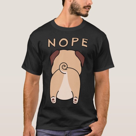 Schattige Puppy Pug 696 T-shirt (Voorkant)