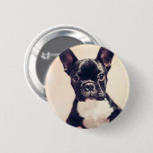 schattige puppy ronde button 5,7 cm (Voorkant /achterkant)