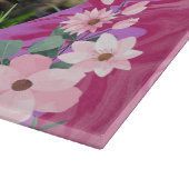 Schattige Puppy Roze Waterverf Bloemen Modern Cool Snijplank (Hoek)