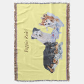 schattige puppy sheba inu rotgrens collie deken (Voorkant Verticaal)