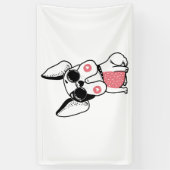 schattige puppy spandoek (Verticaal)