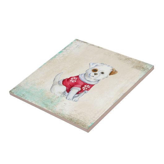 Schattige puppy tegeltje (Zijkant)