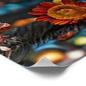 Schattige puppy viert verjaardag poster (Hoek)