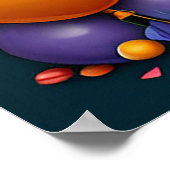 Schattige puppy viert verjaardag poster (Hoek)