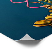 Schattige puppy viert verjaardag poster (Hoek)