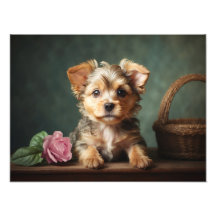Schattige Puppy Yorkshire Terrier Roos Portret