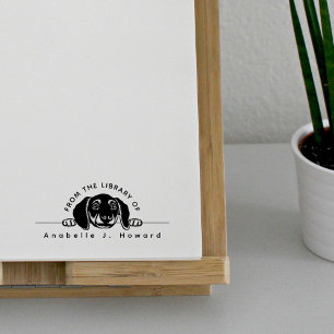 Schattige puppyhond uit de bibliotheek van Aangepa Rubberstempel