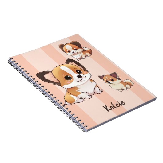 Schattige puppyhonden, notitieboek (Rechterzijde)