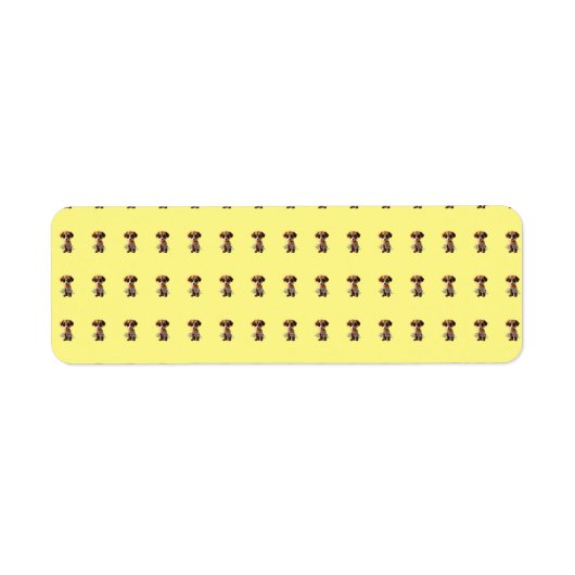 Schattige puppylabel etiket (Voorkant)
