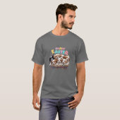 Schattige Puppymand Happy Easter Mannen T-shirt (Voorkant volledig)
