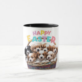 Schattige puppymand Happy Easter Mok