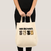 Schattige puppyopstelling tote bag (Voorkant (product))