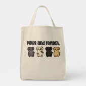 Schattige puppyopstelling tote bag (Achterkant)