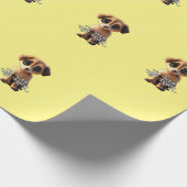 Schattige puppypapier cadeaupapier (Hoek)