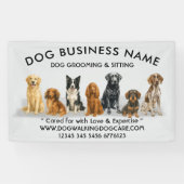 Schattige puppyrassen spandoek (Horizontaal)