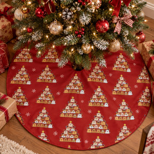 schattige puppy's kerstboom hondenliefhebber rok
