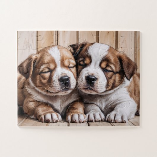 Schattige puppy's legpuzzel (Horizontaal)