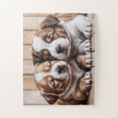 Schattige puppy's legpuzzel (Verticaal)