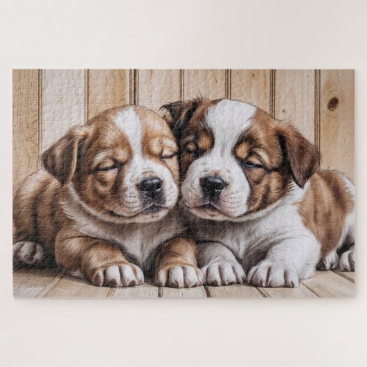 Schattige puppy's legpuzzel (Horizontaal)